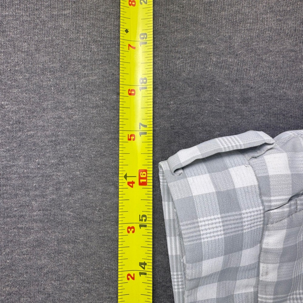 Nike Golf Dri-FIT Shorts Mens 32 Grey White Plaid Checkered pro Flat Front - Picture 8 of 13